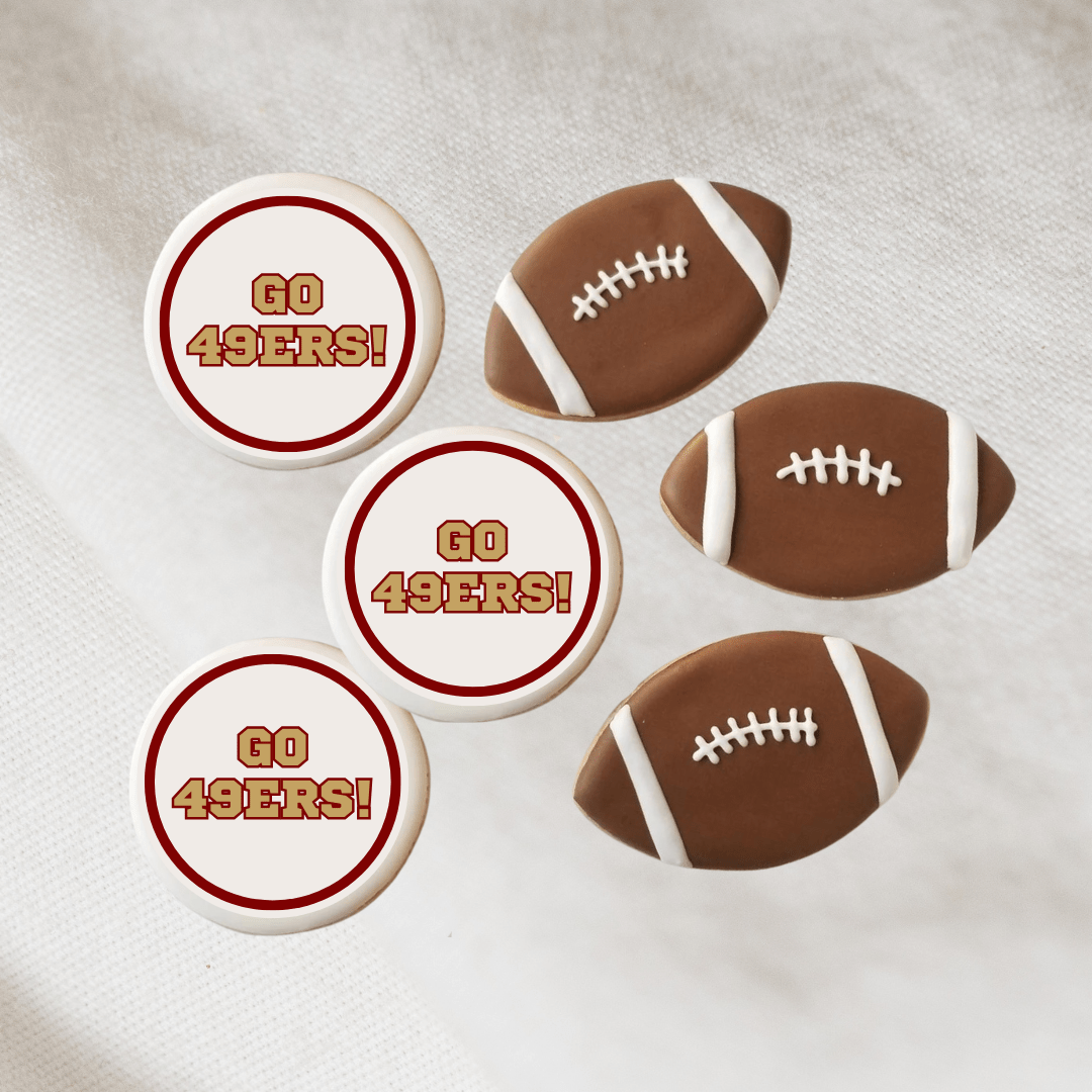 Football Cookies (set of 6) - The Cake Mama