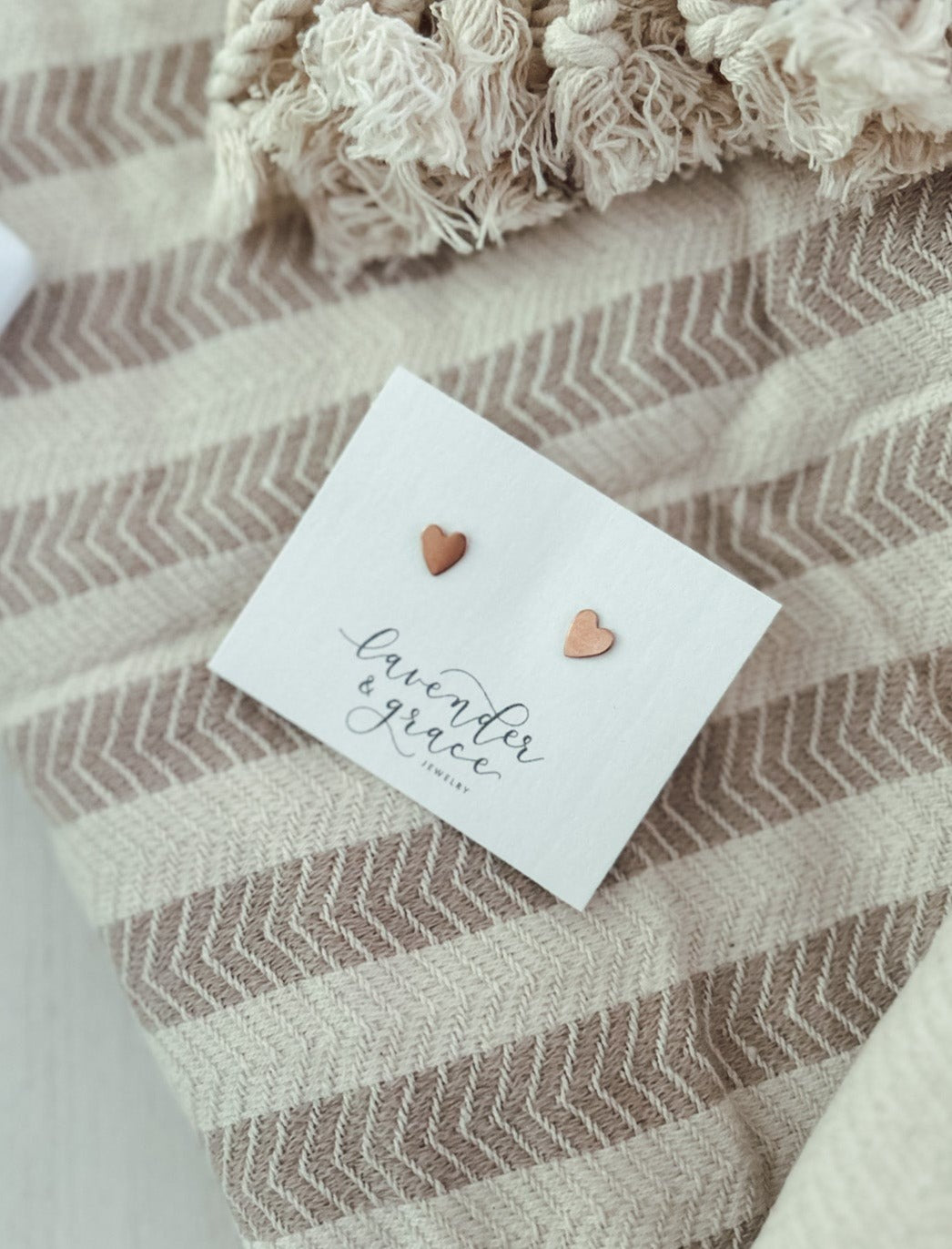 Rose Gold Mini Heart Studs
