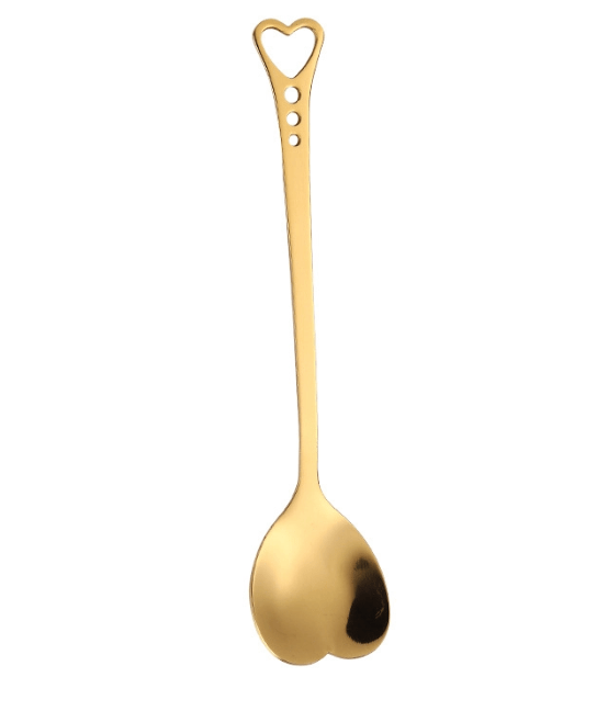 Gold Heart Sprinkle Spoon - The Cake Mama